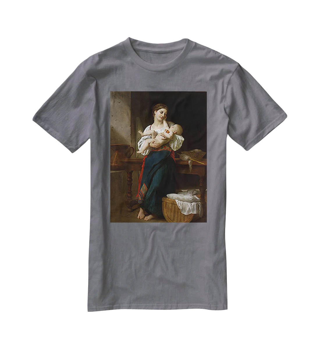 Premires Caresses By Bouguereau T-Shirt - Canvas Art Rocks - 3