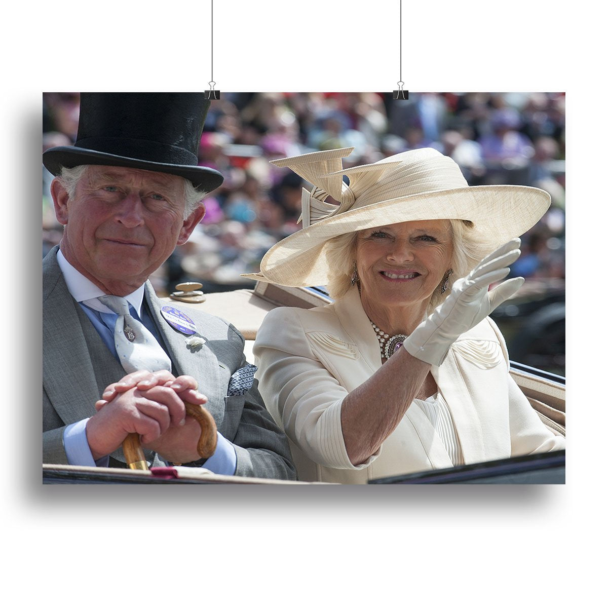 Prince Charles and Camilla at the Royal Ascot Canvas Print or Poster