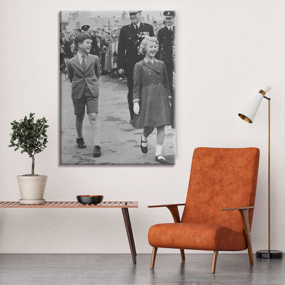 Prince Charles and Princess Anne as children Canvas Print or Poster