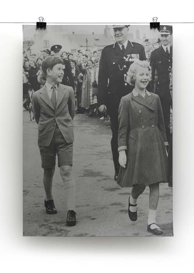Prince Charles and Princess Anne as children Canvas Print or Poster - Canvas Art Rocks - 2