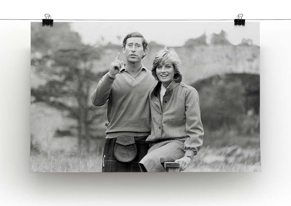 Prince Charles and Princess Diana at Balmoral Canvas Print or Poster - Canvas Art Rocks - 2
