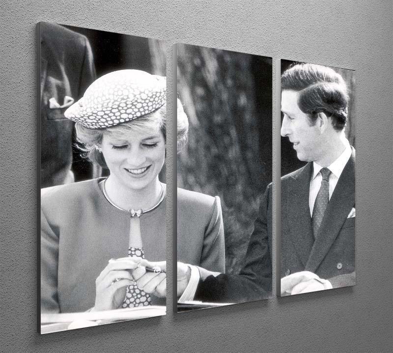 Prince Charles and Princess Diana in Vancouver Canada 3 Split Panel Canvas Print - Canvas Art Rocks - 2
