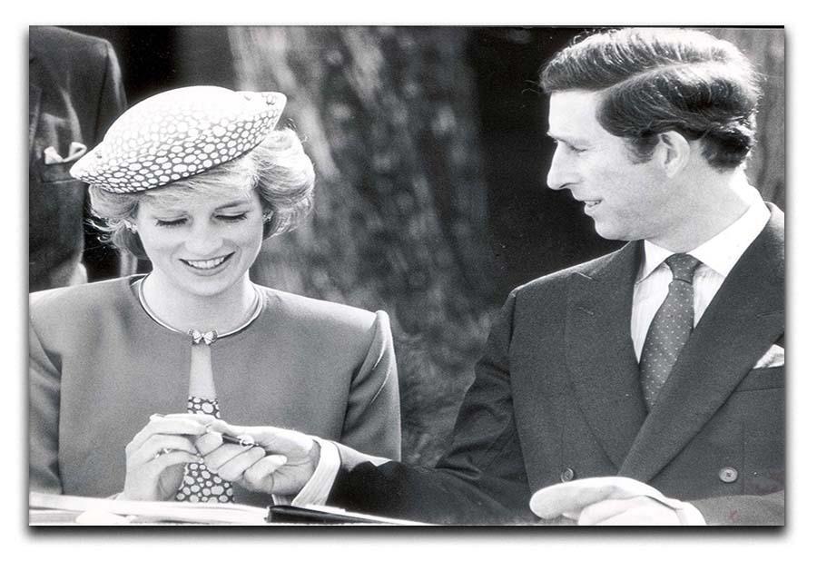 Prince Charles and Princess Diana in Vancouver Canada Canvas Print or Poster  - Canvas Art Rocks - 1