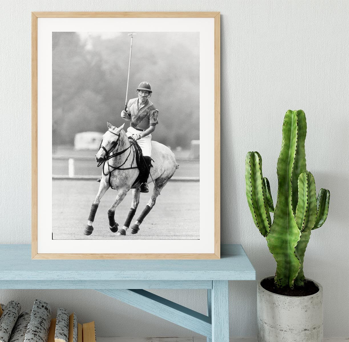 Prince Charles in action on the polo field Framed Print - Canvas Art Rocks - 3