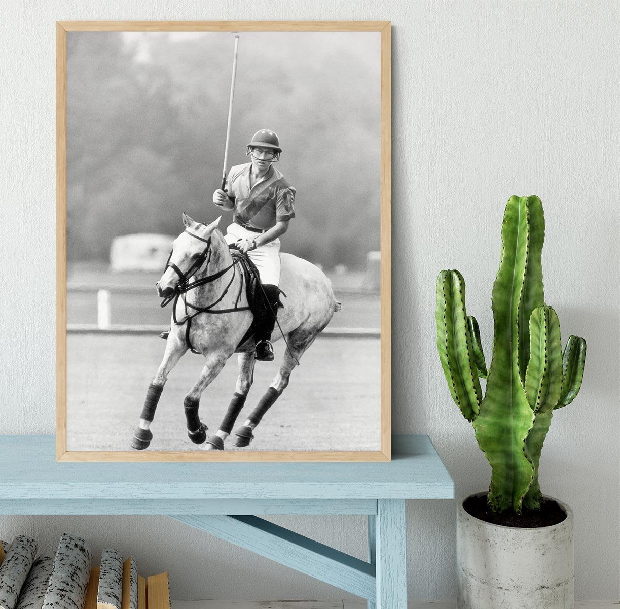 Prince Charles in action on the polo field Framed Print - Canvas Art Rocks - 4
