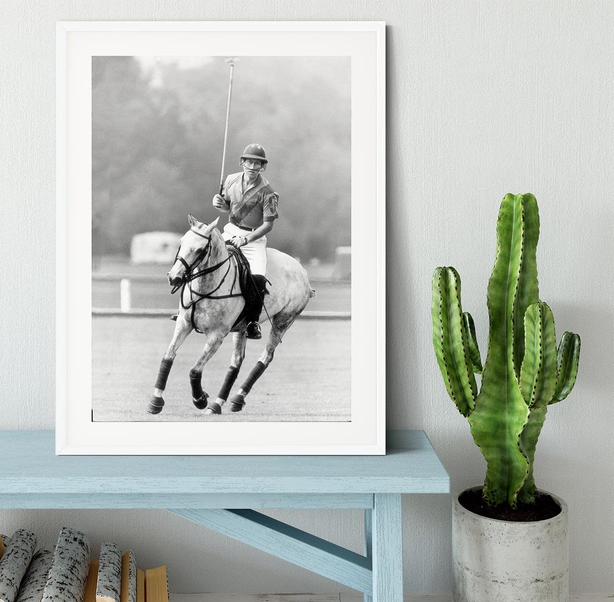 Prince Charles in action on the polo field Framed Print - Canvas Art Rocks - 5