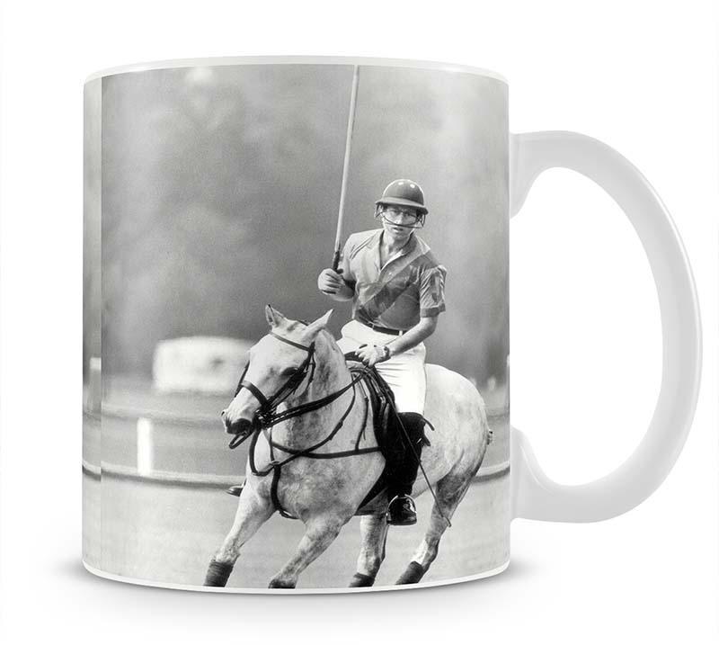 Prince Charles in action on the polo field Mug - Canvas Art Rocks - 1