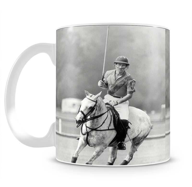 Prince Charles in action on the polo field Mug - Canvas Art Rocks - 2
