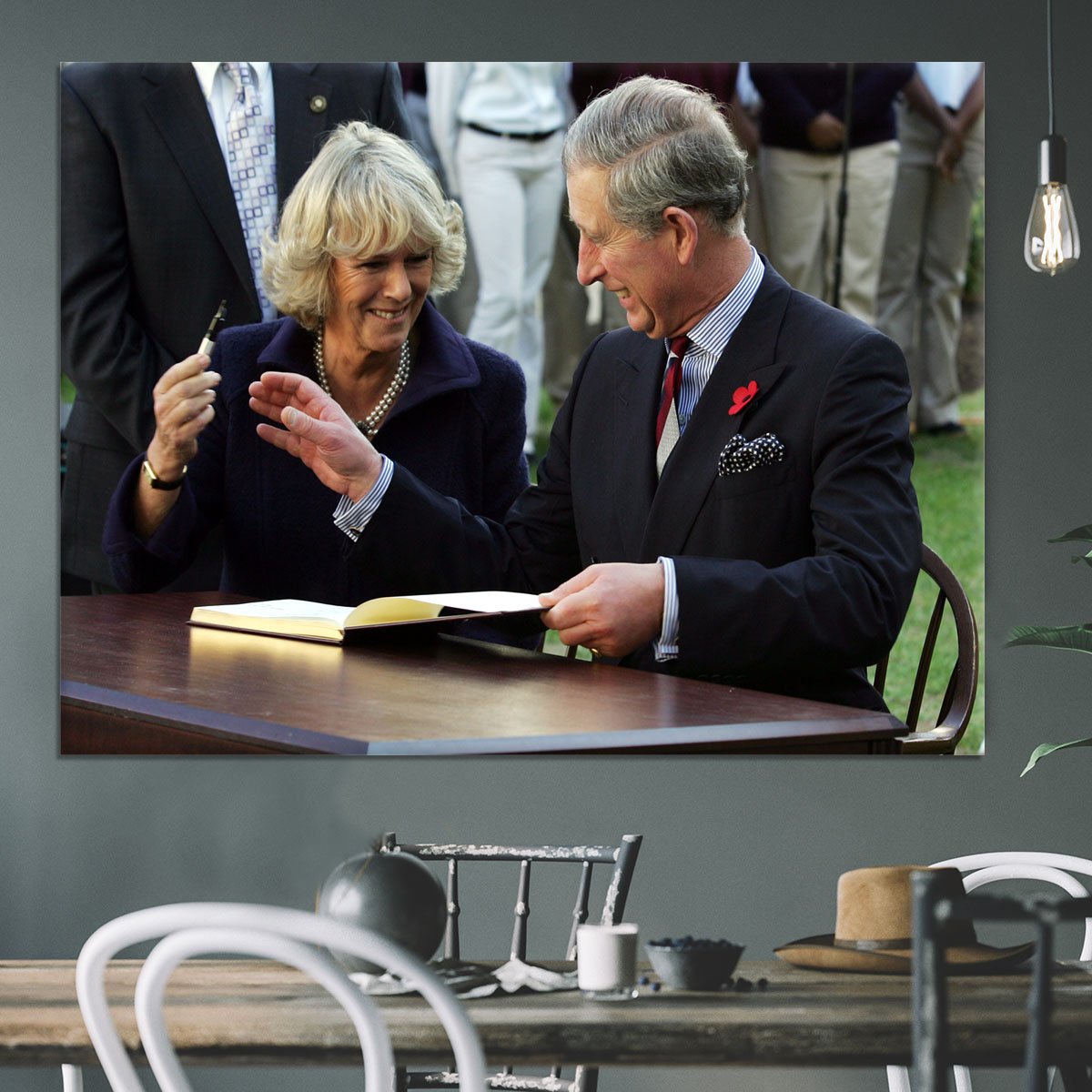 Prince Charles with Camilla in Washington DC Canvas Print or Poster