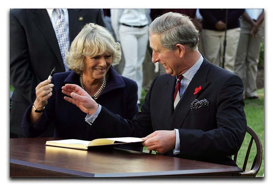 Prince Charles with Camilla in Washington DC Canvas Print or Poster  - Canvas Art Rocks - 1