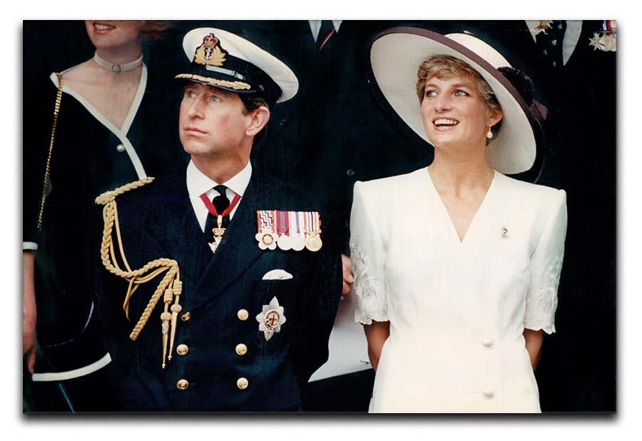Prince Charles with Princess Diana British forces homecoming Canvas Print or Poster  - Canvas Art Rocks - 1