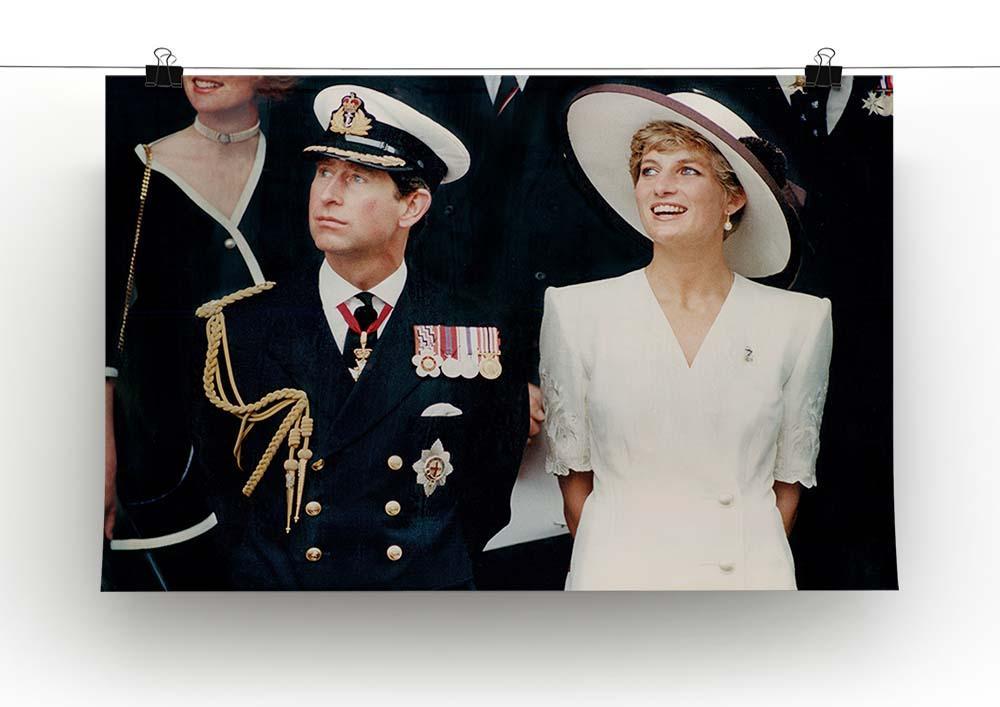 Prince Charles with Princess Diana British forces homecoming Canvas Print or Poster - Canvas Art Rocks - 2