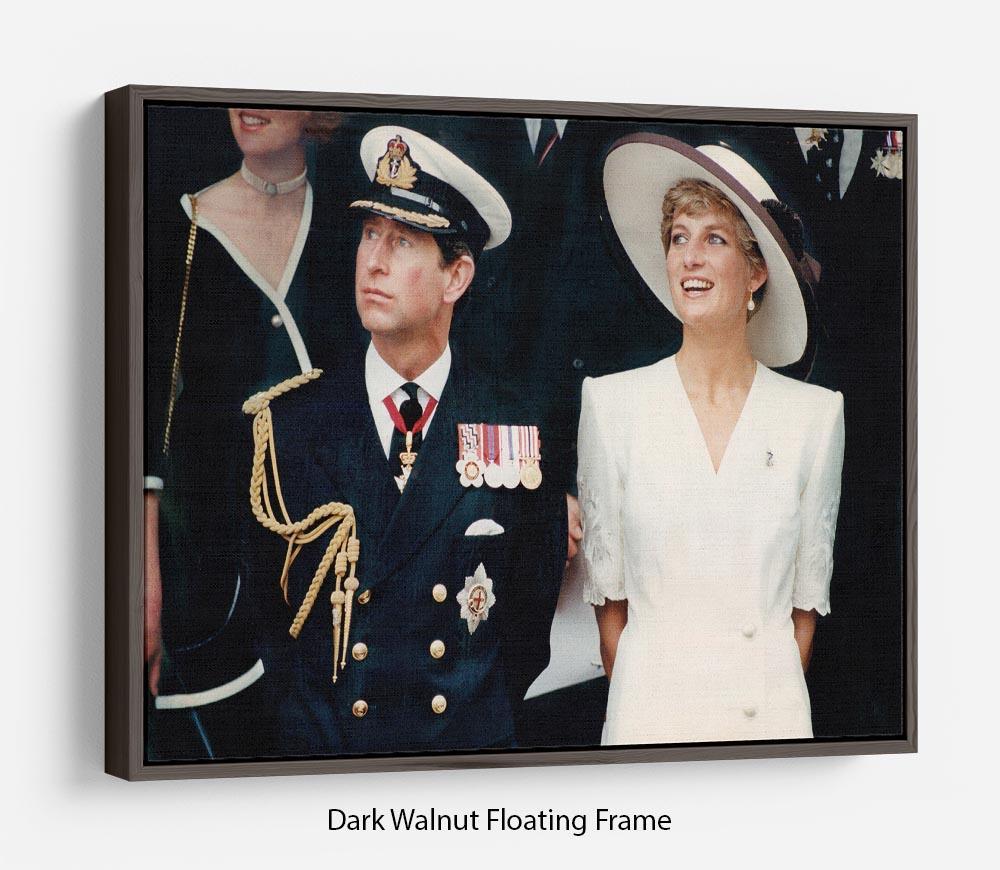 Prince Charles with Princess Diana British forces homecoming Floating Frame Canvas