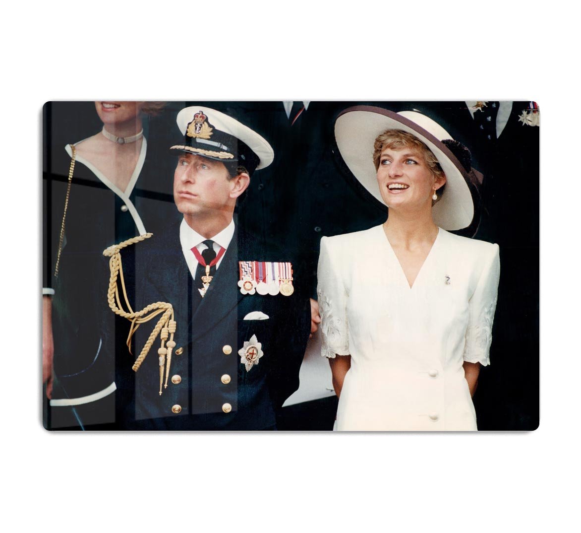 Prince Charles with Princess Diana British forces homecoming HD Metal Print