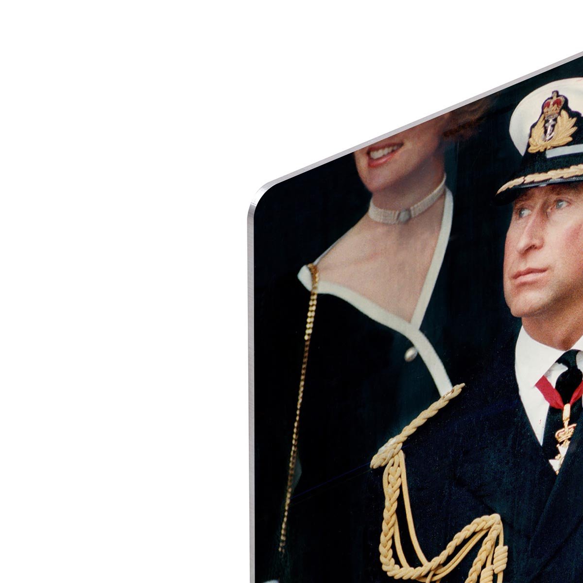Prince Charles with Princess Diana British forces homecoming HD Metal Print