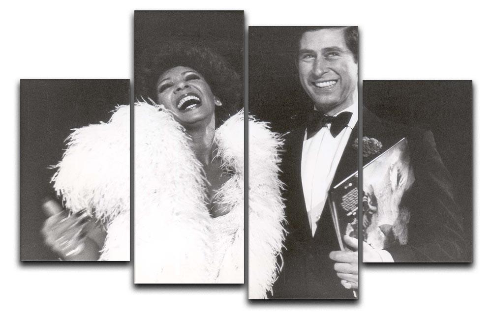 Prince Charles with Shirley Bassey 4 Split Panel Canvas  - Canvas Art Rocks - 1