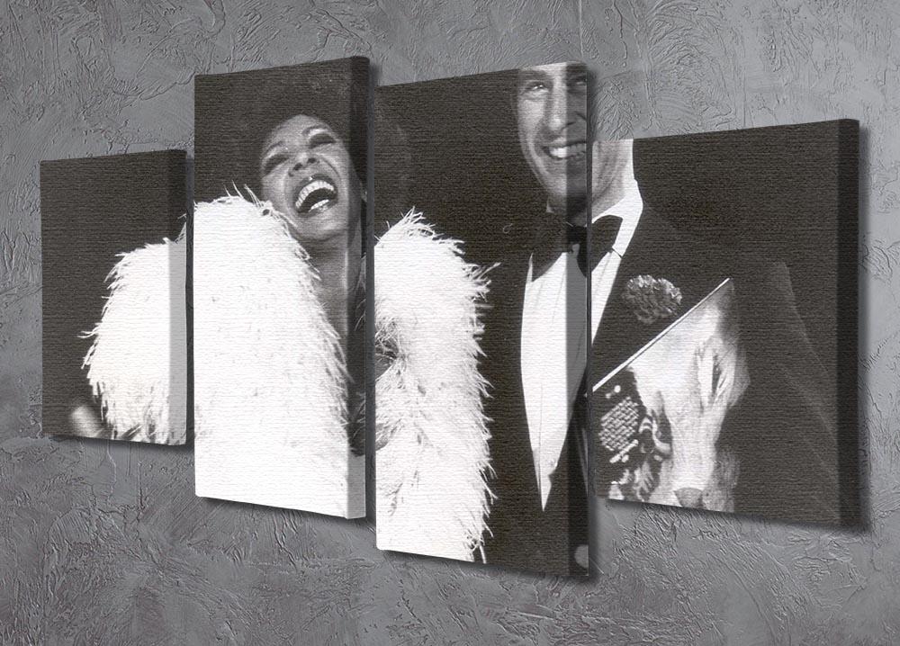 Prince Charles with Shirley Bassey 4 Split Panel Canvas - Canvas Art Rocks - 2