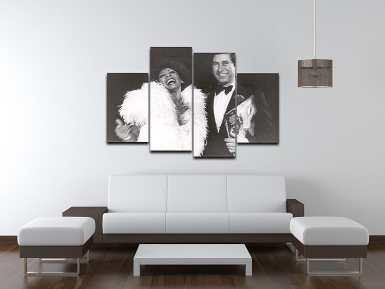 Prince Charles with Shirley Bassey 4 Split Panel Canvas - Canvas Art Rocks - 3