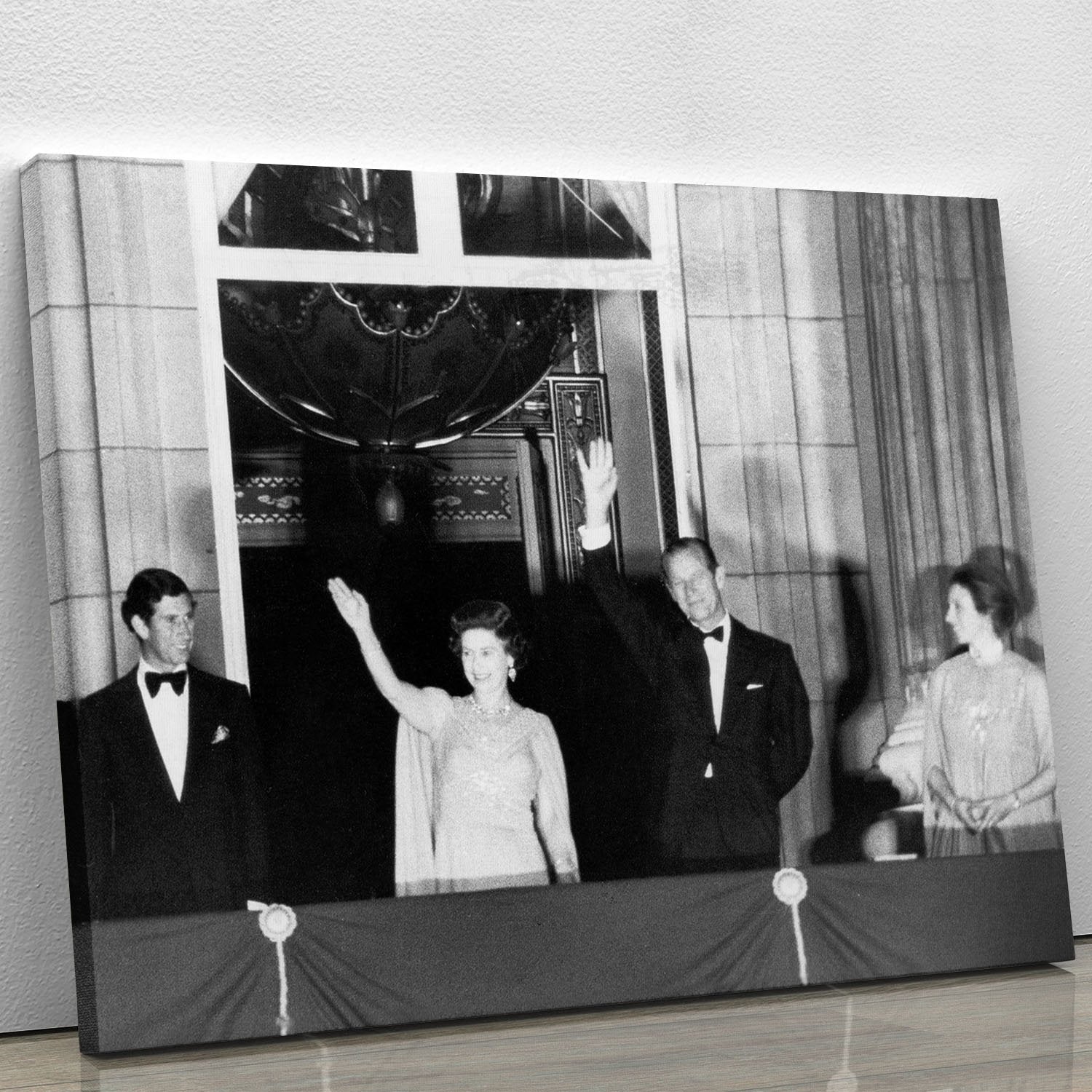 Prince Charles with family during Silver Jubilee fireworks Canvas Print or Poster