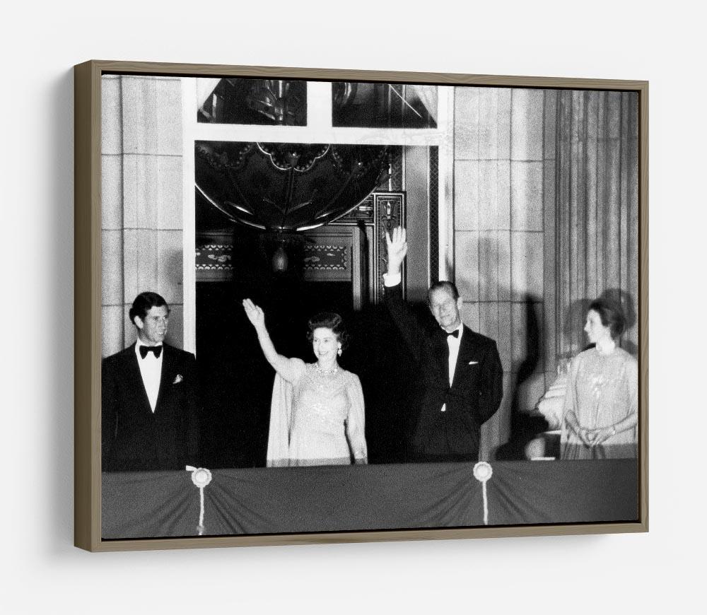 Prince Charles with family during Silver Jubilee fireworks HD Metal Print