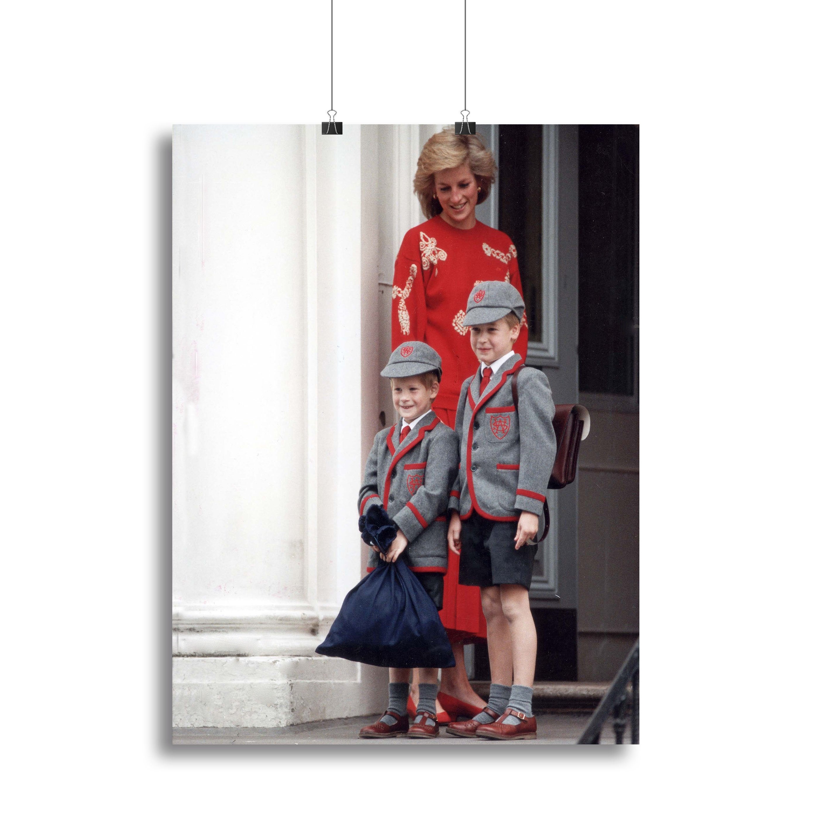 Prince Harry and Prince William at Wetherby School Canvas Print or Poster