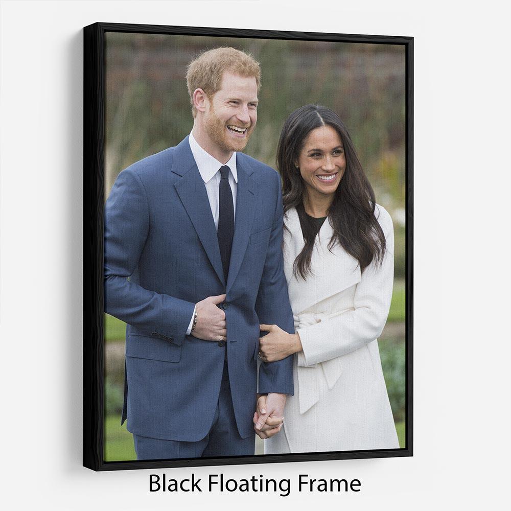 Prince Harry and fiance Meghan Markle announce their engagement Floating Frame Canvas