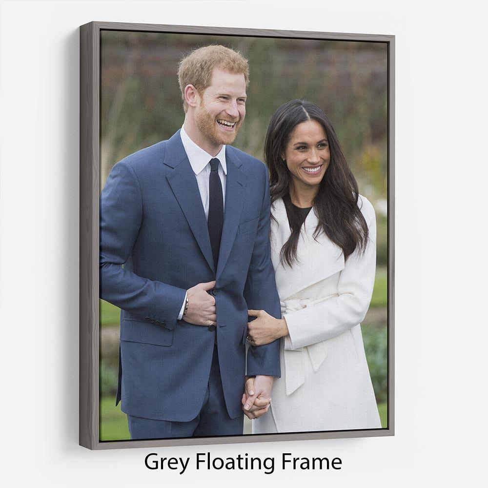 Prince Harry and fiance Meghan Markle announce their engagement Floating Frame Canvas