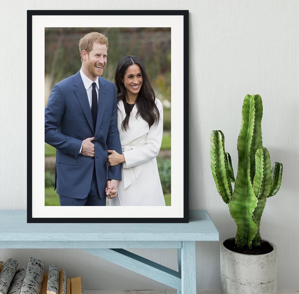 Prince Harry and fiance Meghan Markle announce their engagement Framed Print - Canvas Art Rocks - 1