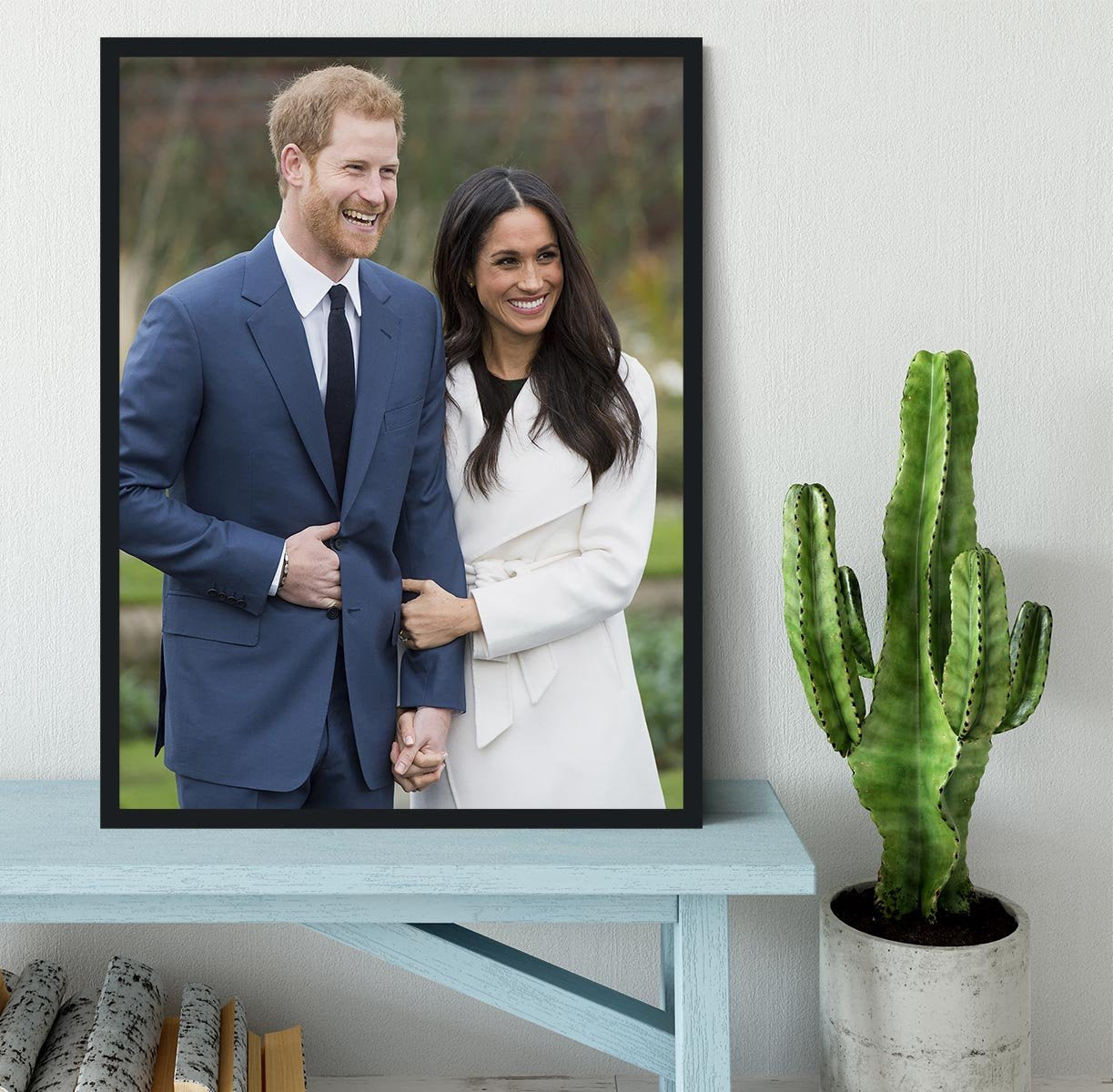 Prince Harry and fiance Meghan Markle announce their engagement Framed Print - Canvas Art Rocks - 2