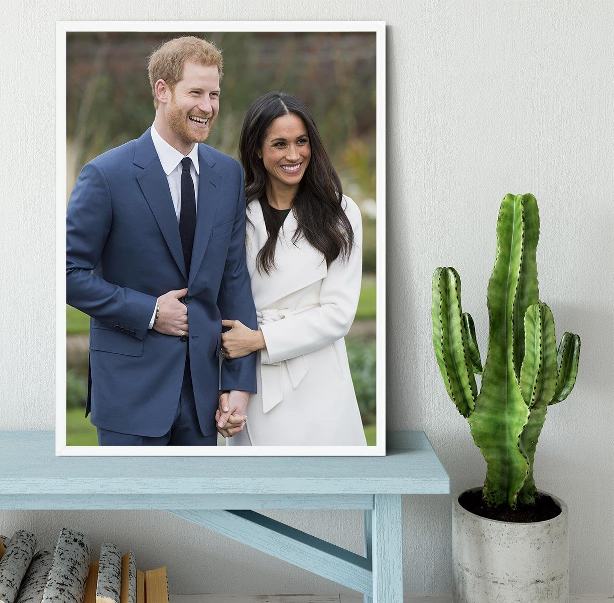 Prince Harry and fiance Meghan Markle announce their engagement Framed Print - Canvas Art Rocks -6