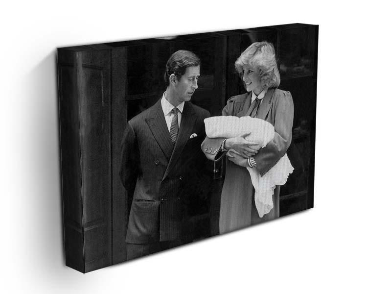 Prince Harry as a newborn with proud parents Canvas Print or Poster - Canvas Art Rocks - 3