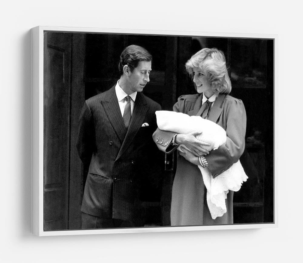 Prince Harry as a newborn with proud parents HD Metal Print