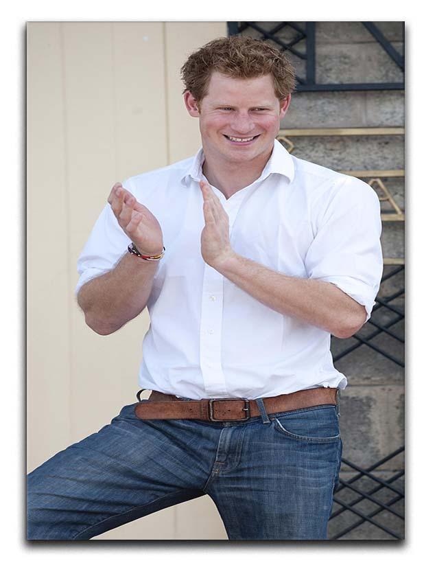 Prince Harry at a blind clinic in Lesotho South Africa Canvas Print or Poster  - Canvas Art Rocks - 1