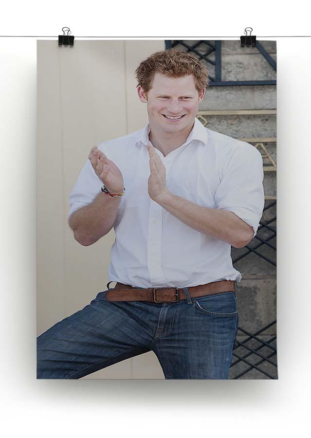 Prince Harry at a blind clinic in Lesotho South Africa Canvas Print or Poster - Canvas Art Rocks - 2