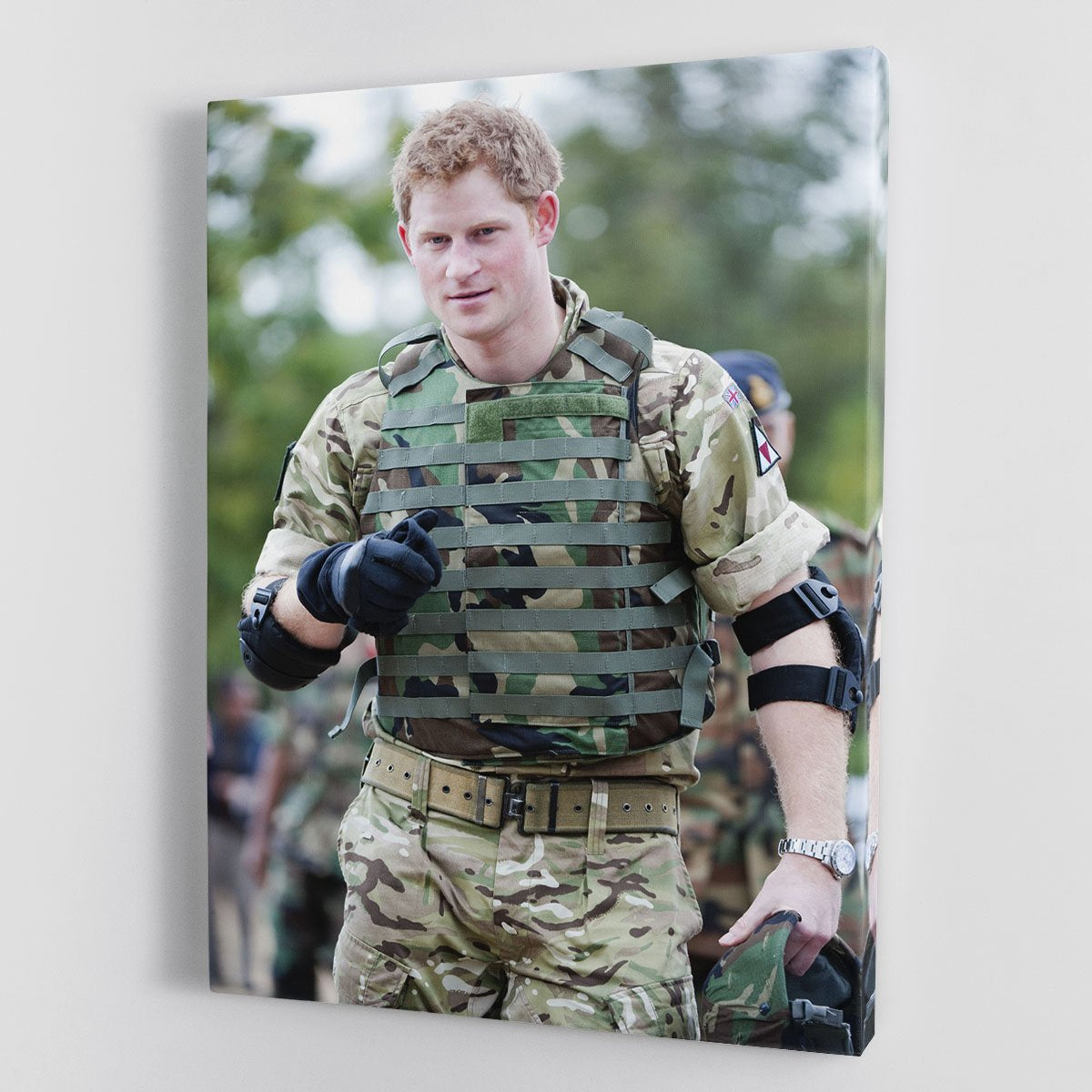 Prince Harry at the Jamaican Defence Force in Jamaica Canvas Print or Poster