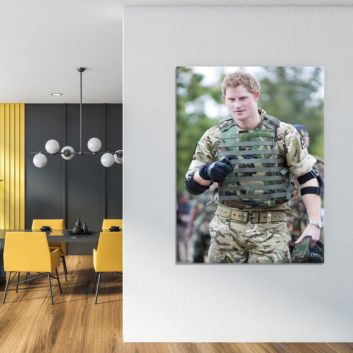 Prince Harry at the Jamaican Defence Force in Jamaica Canvas Print or Poster