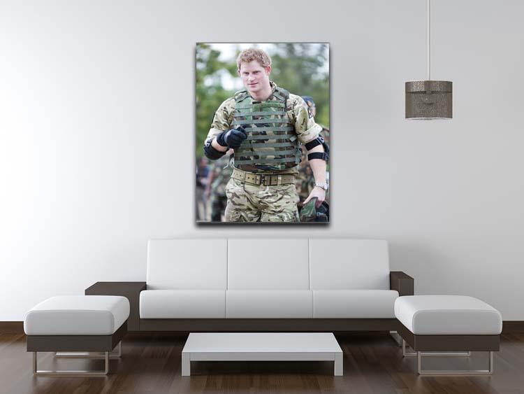 Prince Harry at the Jamaican Defence Force in Jamaica Canvas Print or Poster - Canvas Art Rocks - 4