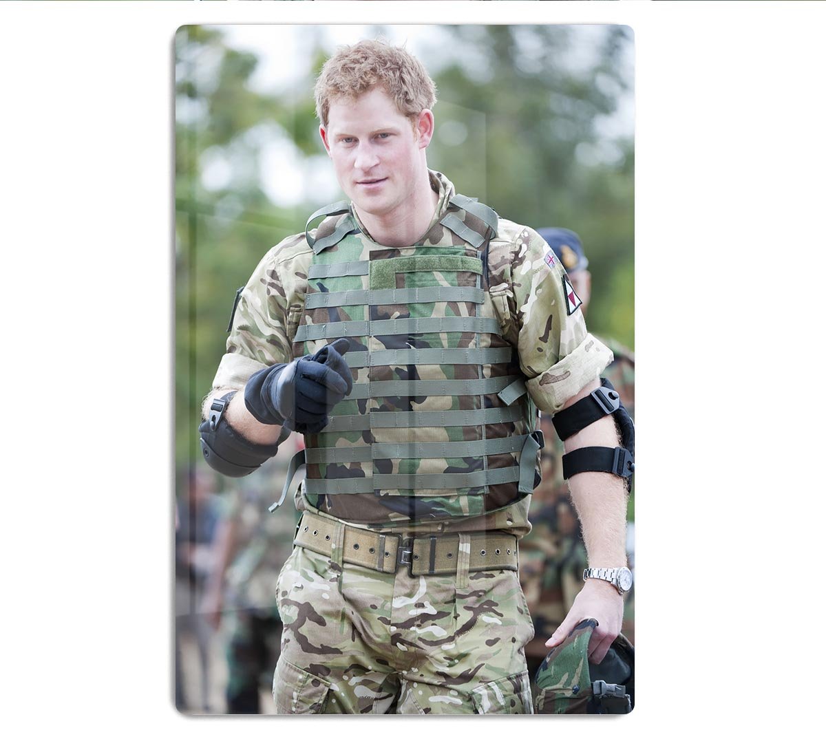 Prince Harry at the Jamaican Defence Force in Jamaica HD Metal Print