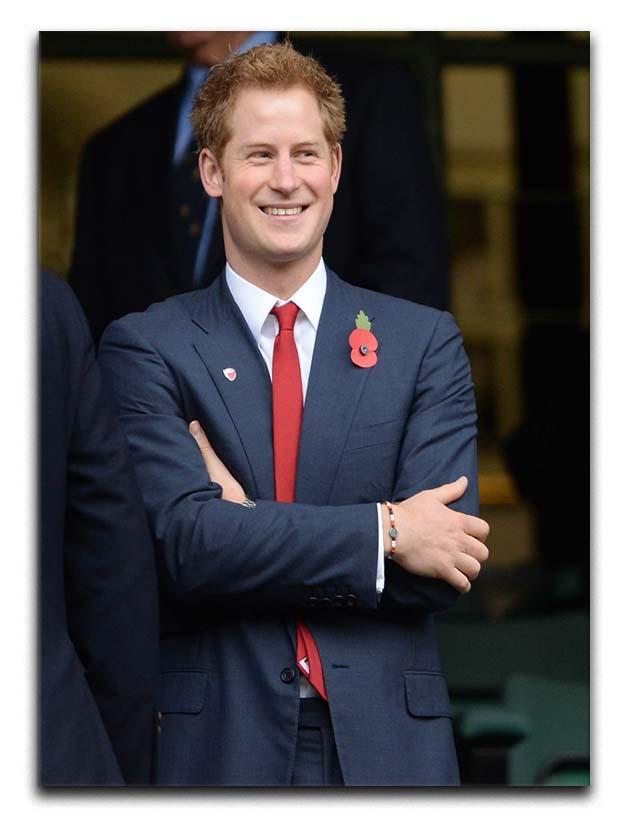 Prince Harry at the Rugby International Canvas Print or Poster  - Canvas Art Rocks - 1