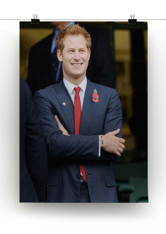 Prince Harry at the Rugby International Canvas Print or Poster - Canvas Art Rocks - 2