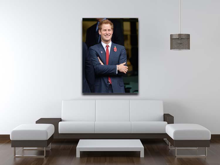 Prince Harry at the Rugby International Canvas Print or Poster - Canvas Art Rocks - 4