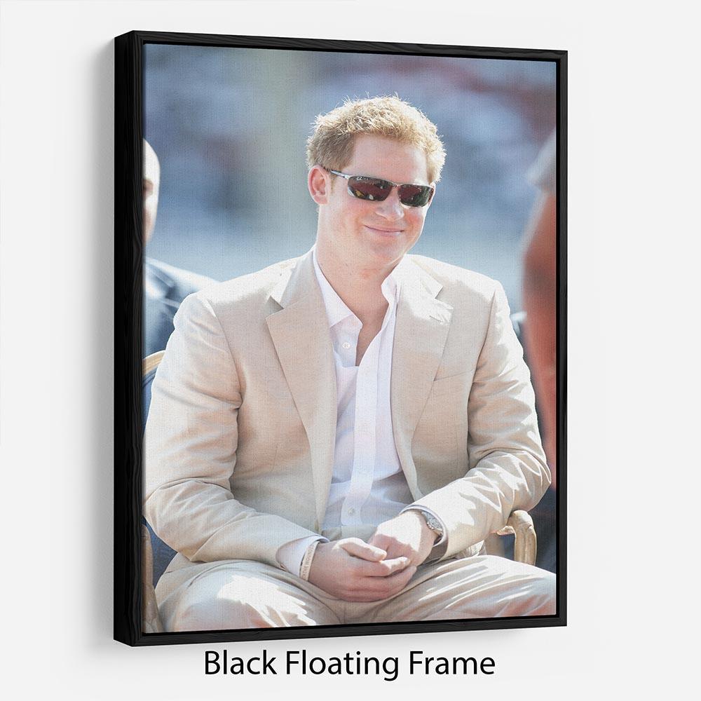 Prince Harry during the Diamond Jubilee tour in the Bahamas Floating Frame Canvas