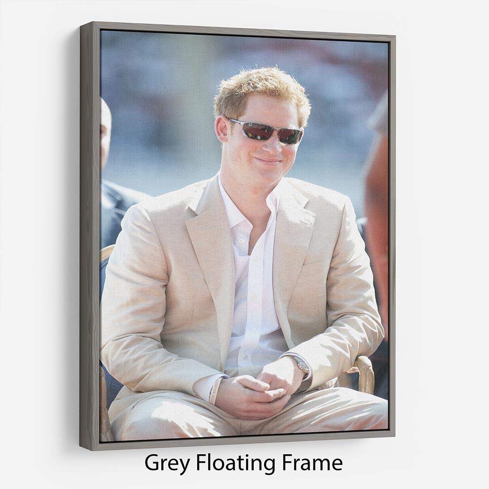 Prince Harry during the Diamond Jubilee tour in the Bahamas Floating Frame Canvas