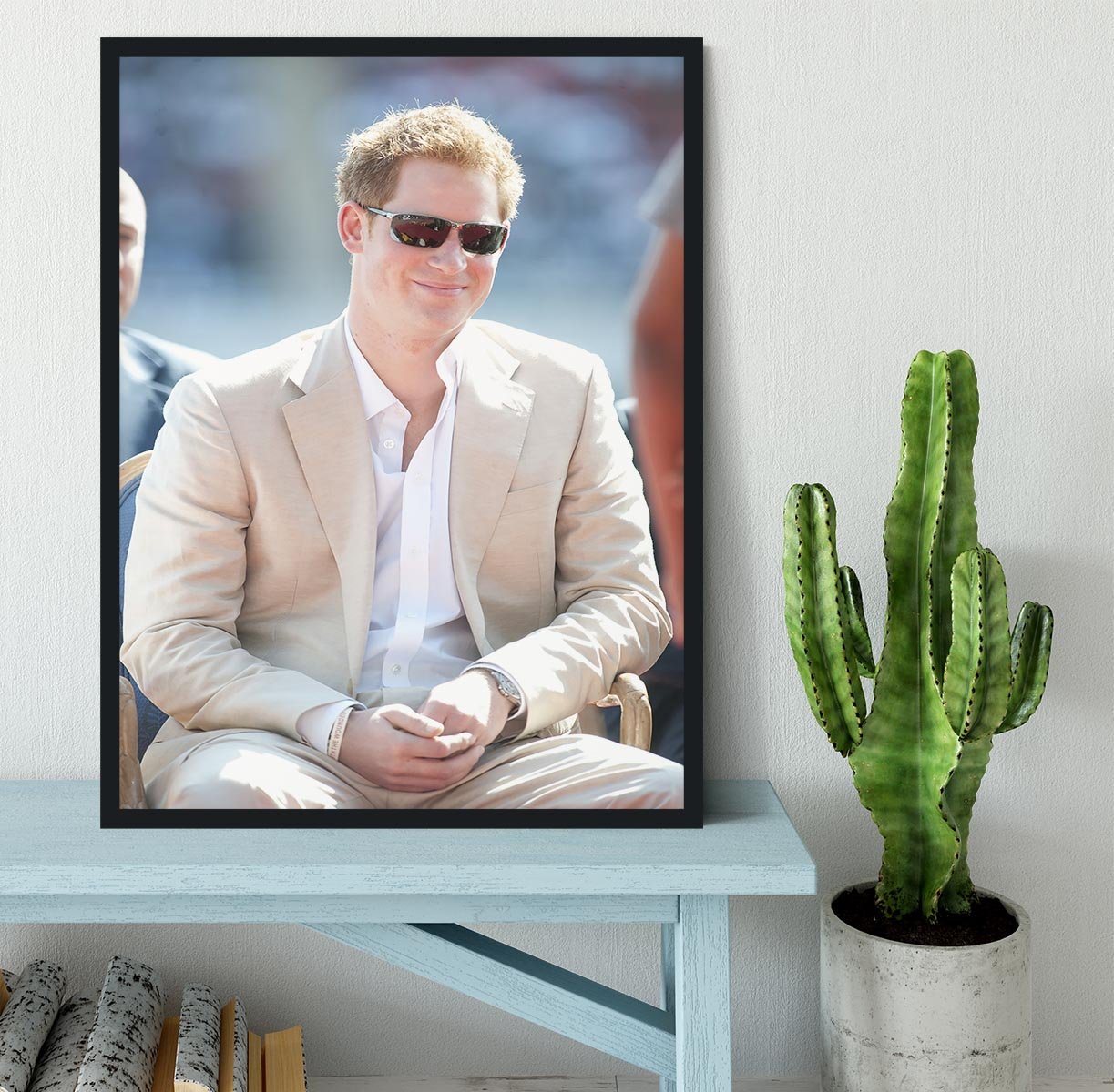 Prince Harry during the Diamond Jubilee tour in the Bahamas Framed Print - Canvas Art Rocks - 2