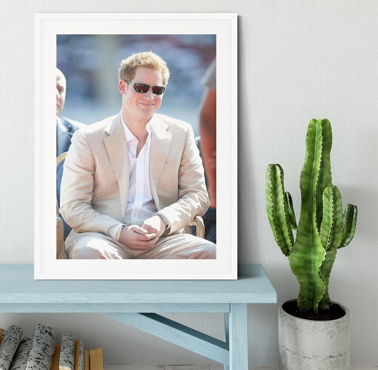 Prince Harry during the Diamond Jubilee tour in the Bahamas Framed Print - Canvas Art Rocks - 5
