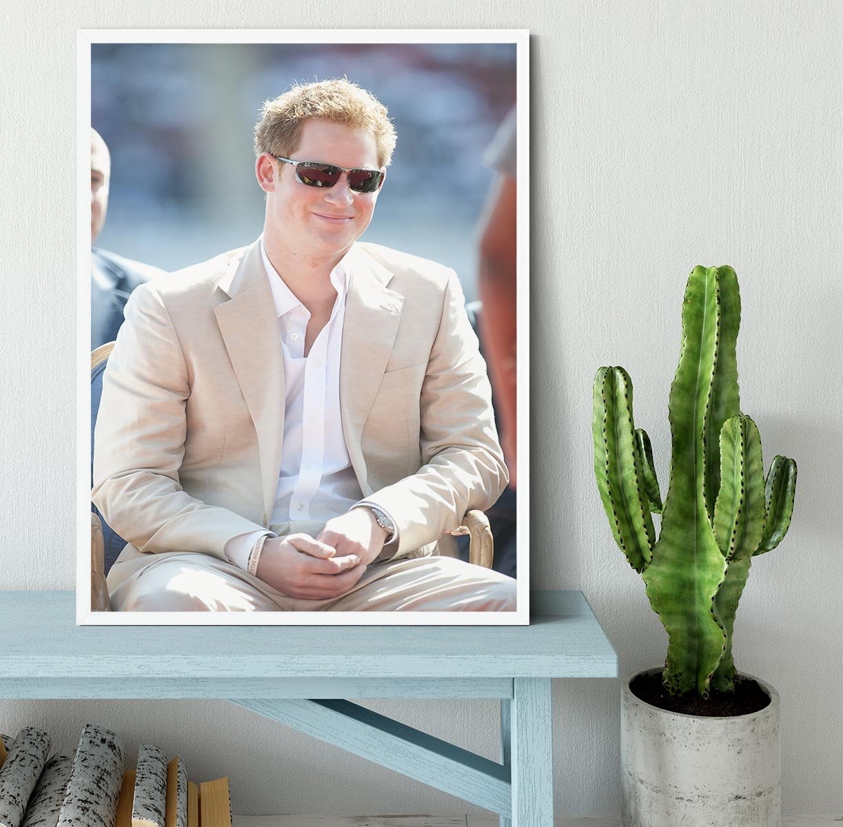Prince Harry during the Diamond Jubilee tour in the Bahamas Framed Print - Canvas Art Rocks -6