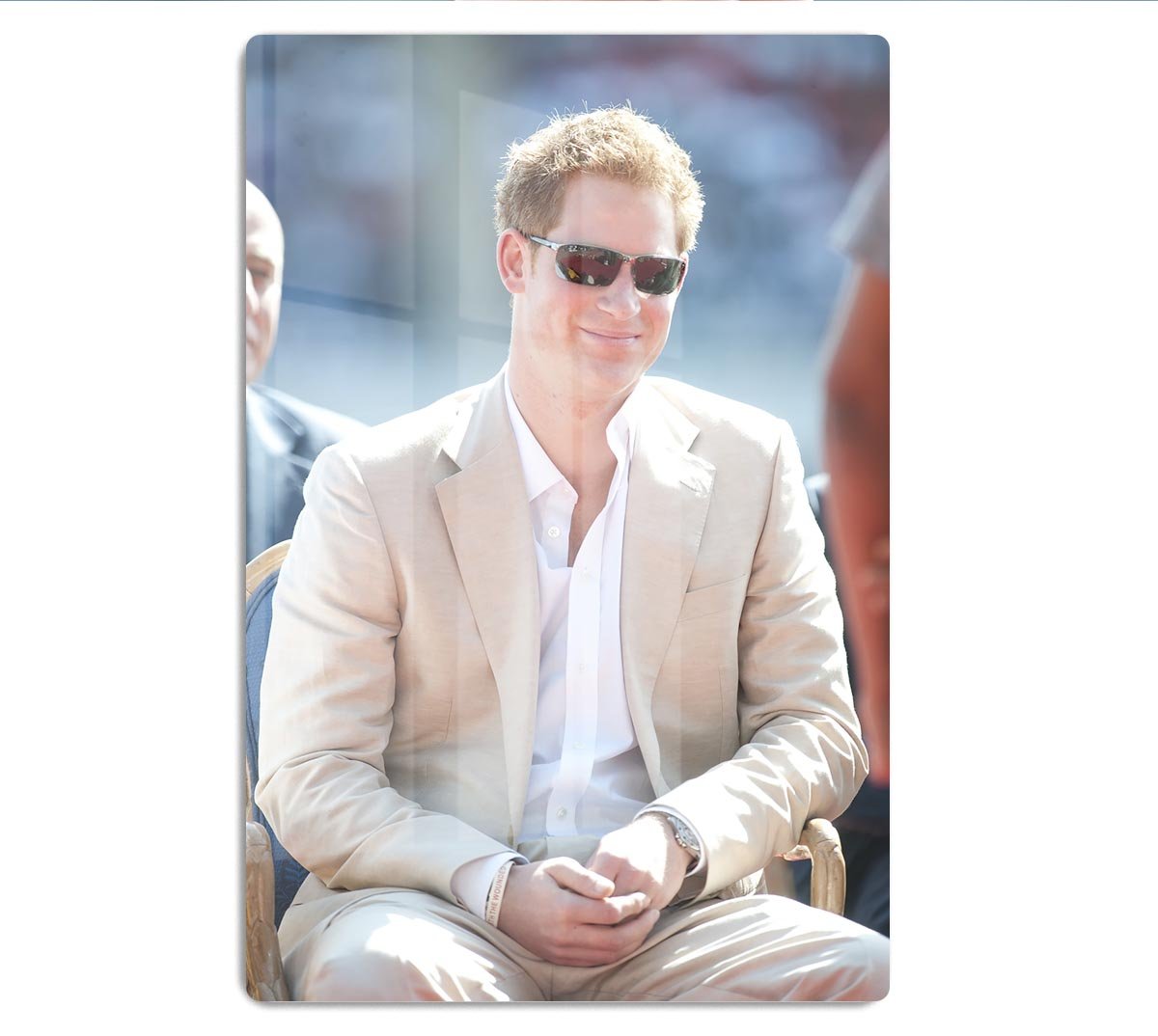 Prince Harry during the Diamond Jubilee tour in the Bahamas HD Metal Print