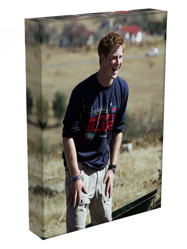 Prince Harry helping build a school in Lesotho South Africa Canvas Print or Poster - Canvas Art Rocks - 3