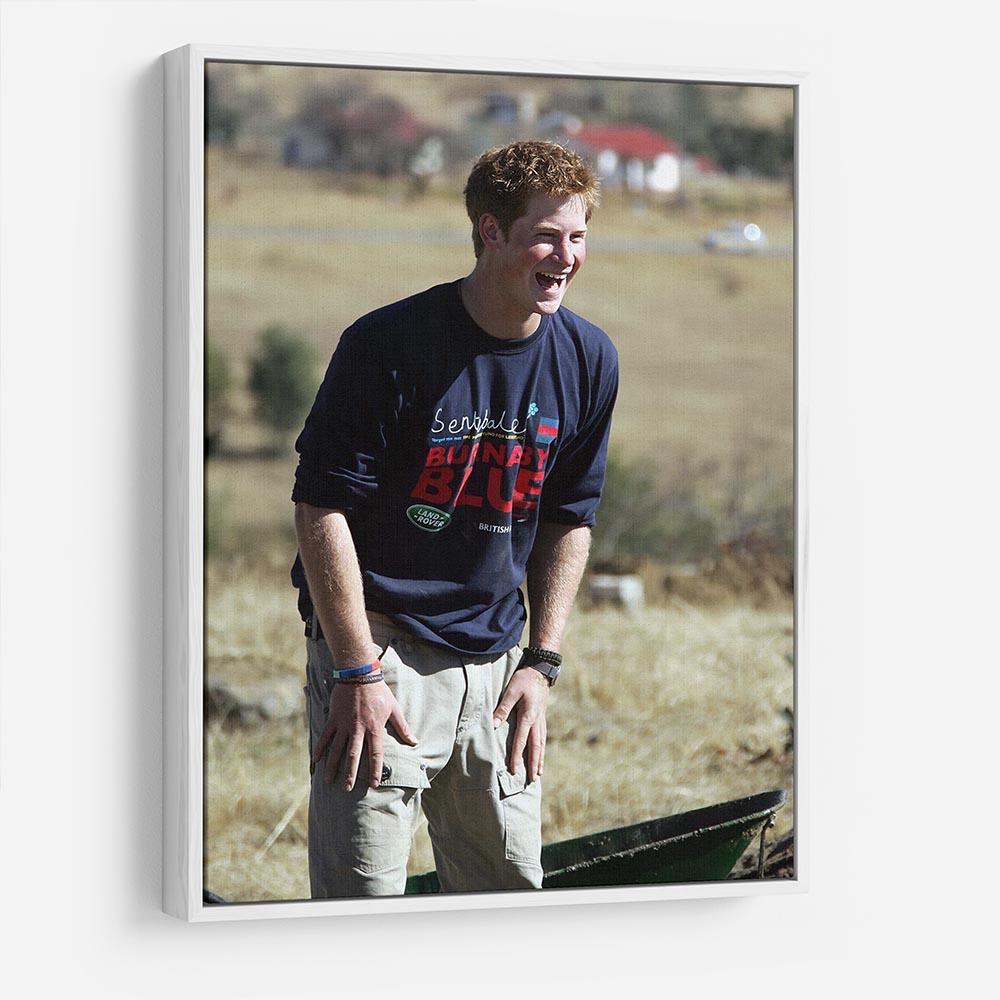 Prince Harry helping build a school in Lesotho South Africa HD Metal Print