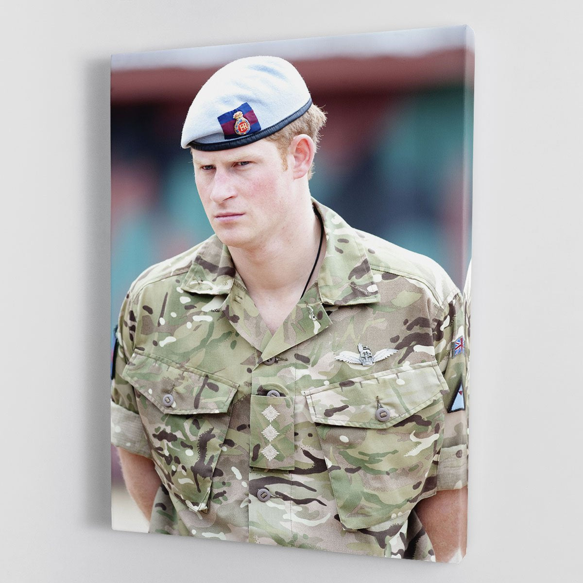 Prince Harry in uniform during a tour of Jamaica Canvas Print or Poster